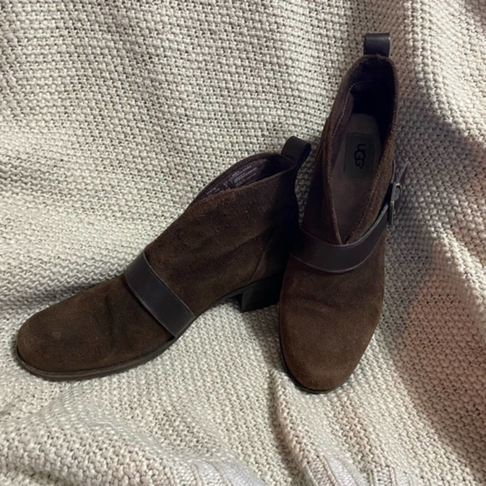 Ugg Brown Suede Booties, Size‎ 9
